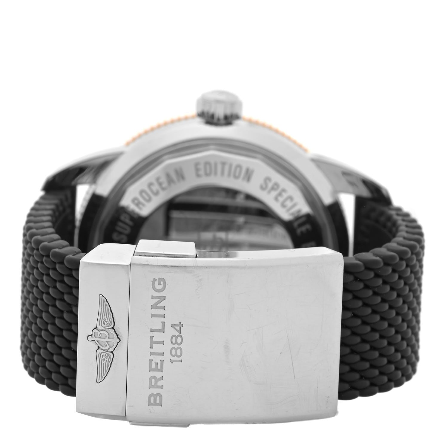 Breitling Stainless Steel 18K Rose Gold Rubber 42mm Superocean Heritage II B20 Automatic Watch Black AB2010 3 of 5