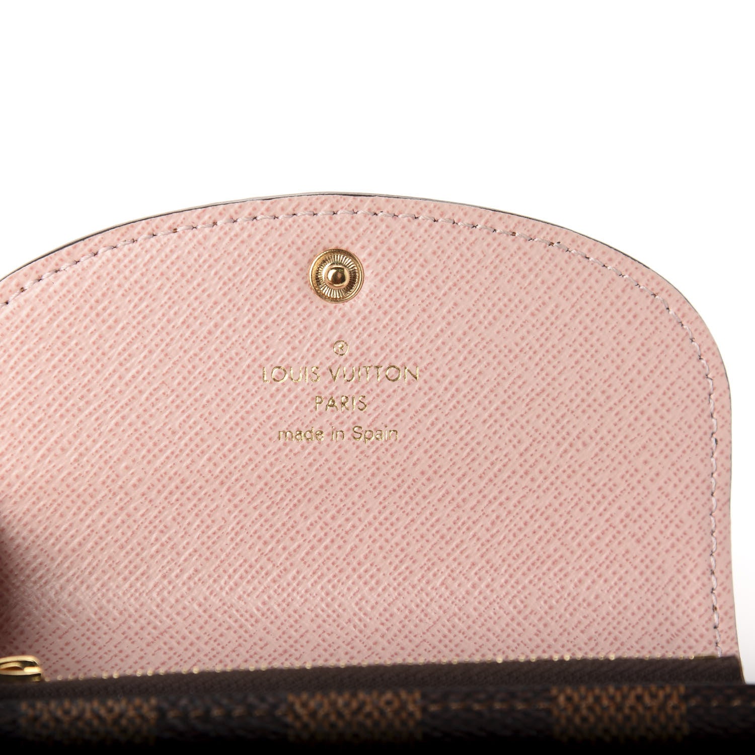Louis Vuitton Damier Ebene Rosalie Coin Purse Rose Ballerine 6 of 7