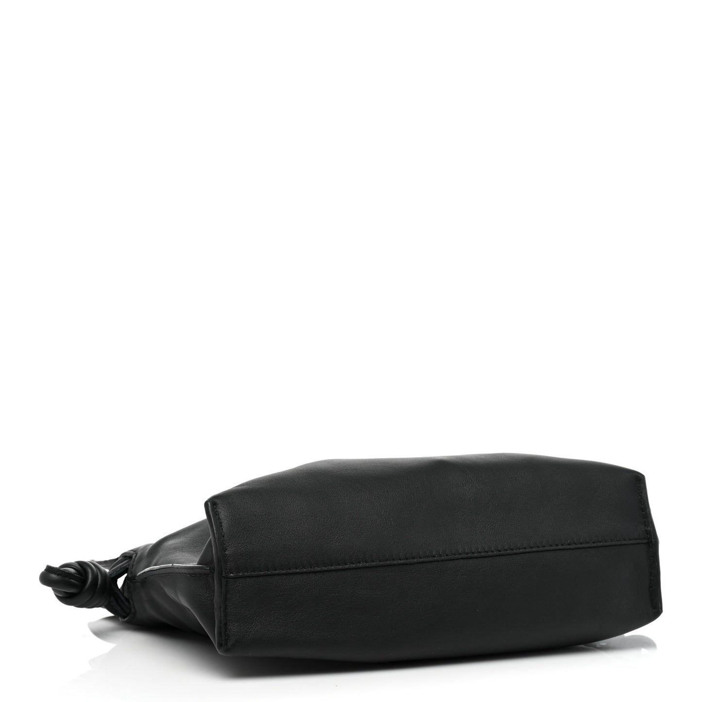 Calfskin Mini Flamenco Knot Clutch Black
