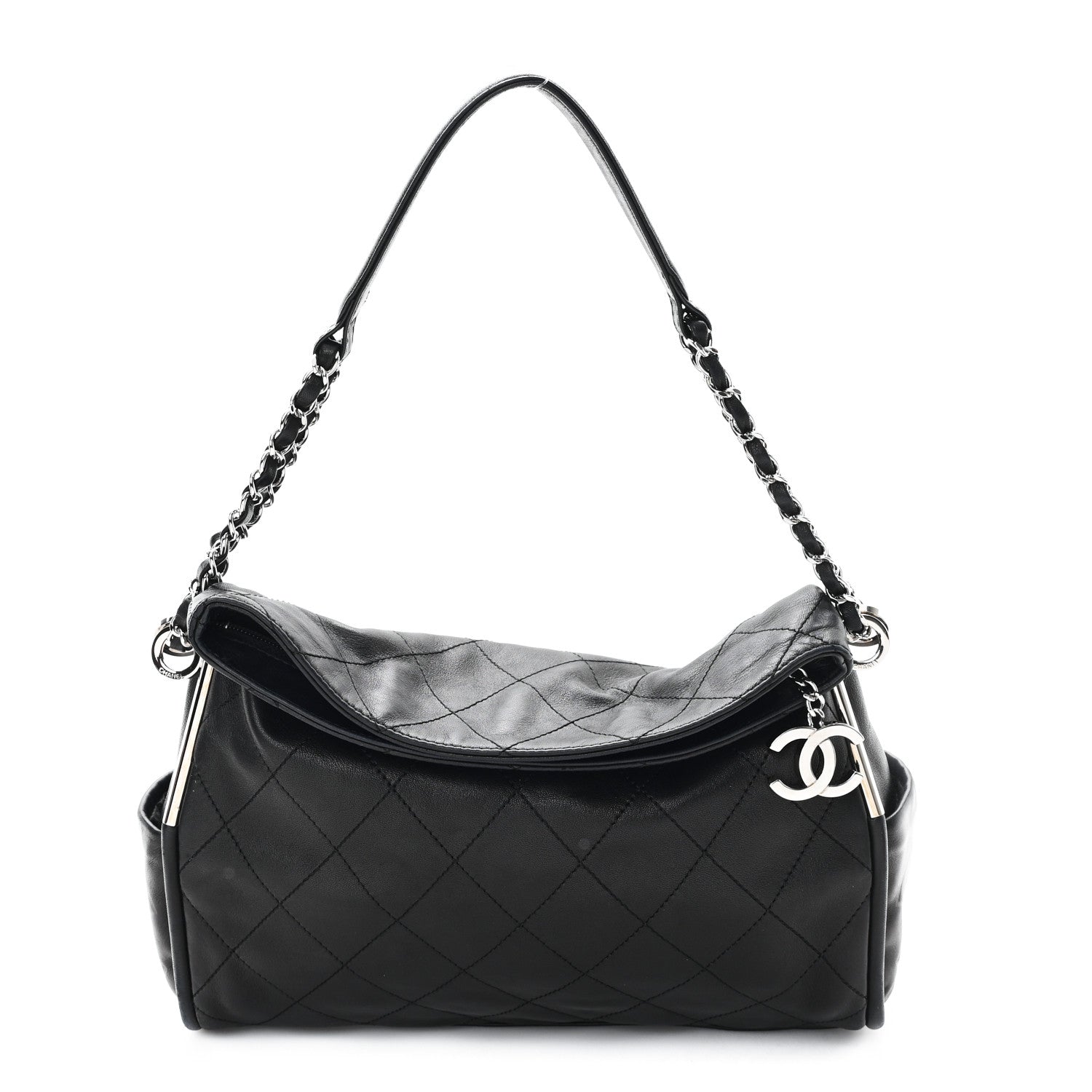 Chanel Lambskin Stitched Medium Ultimate Soft Tote Black 1 of 12