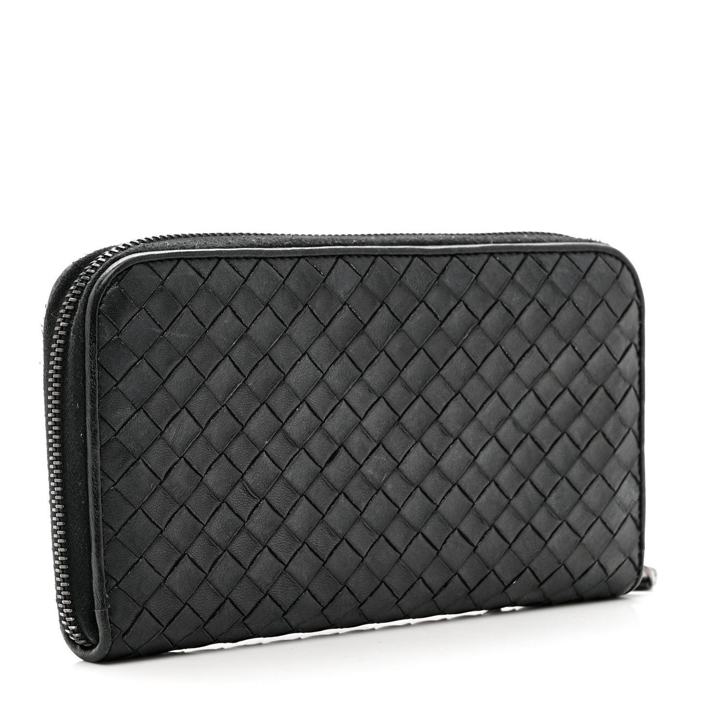 Nappa Intrecciato Ayers Zip Around Butterfly Wallet Black