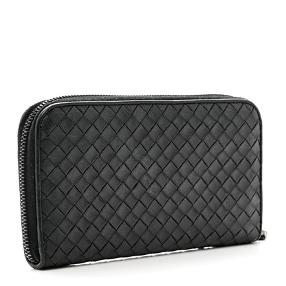 Bottega Veneta Nappa Intrecciato Ayers Zip Around Butterfly Wallet Black 2 of 7