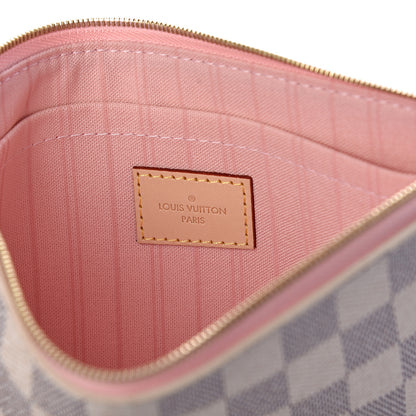 Louis Vuitton Damier Azur Neverfull MM GM Pochette Rose Ballerine 6 of 6