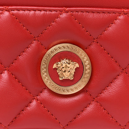 Versace Nappa Quilted Medusa Bucket Bag Red 7 of 9