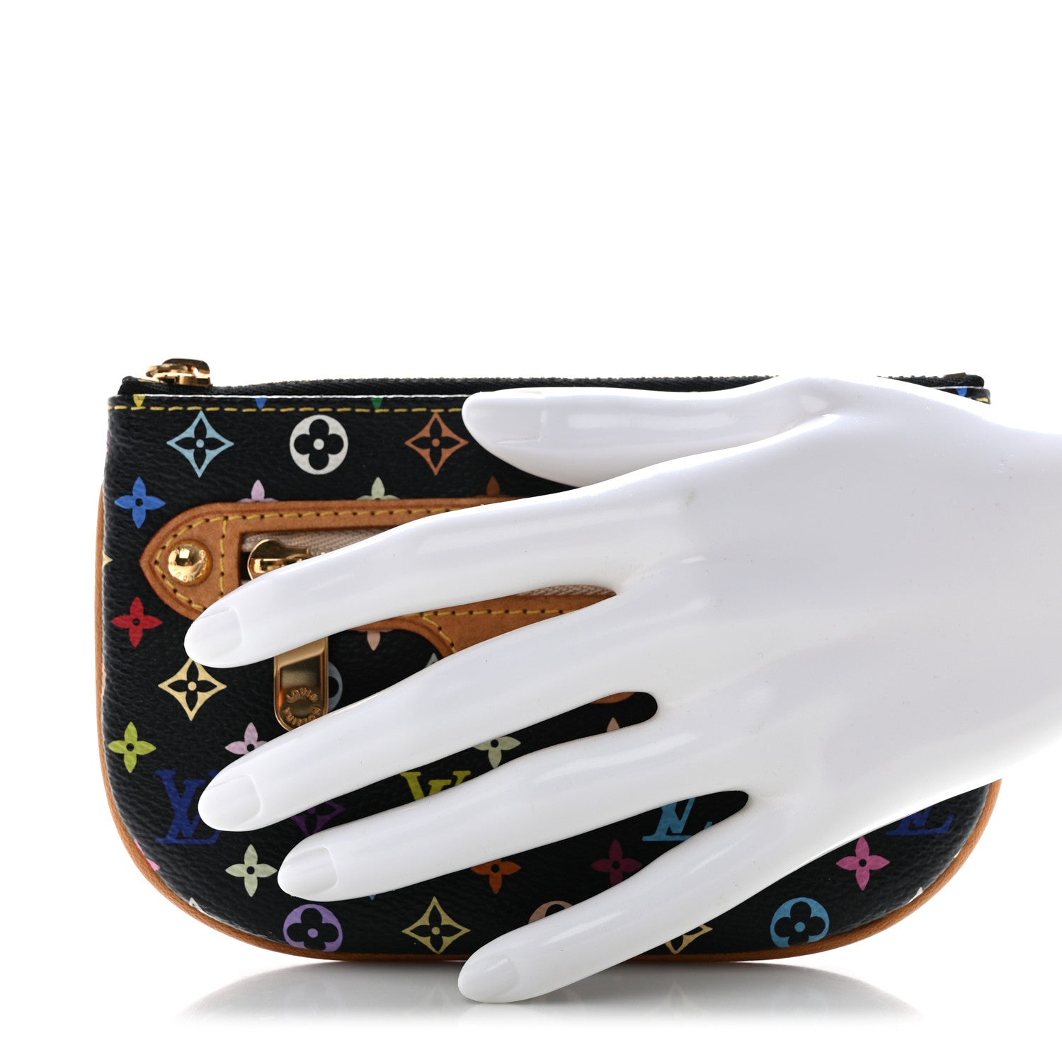 Louis Vuitton Monogram Multicolor Pochette Plate MM Black 2 of 7
