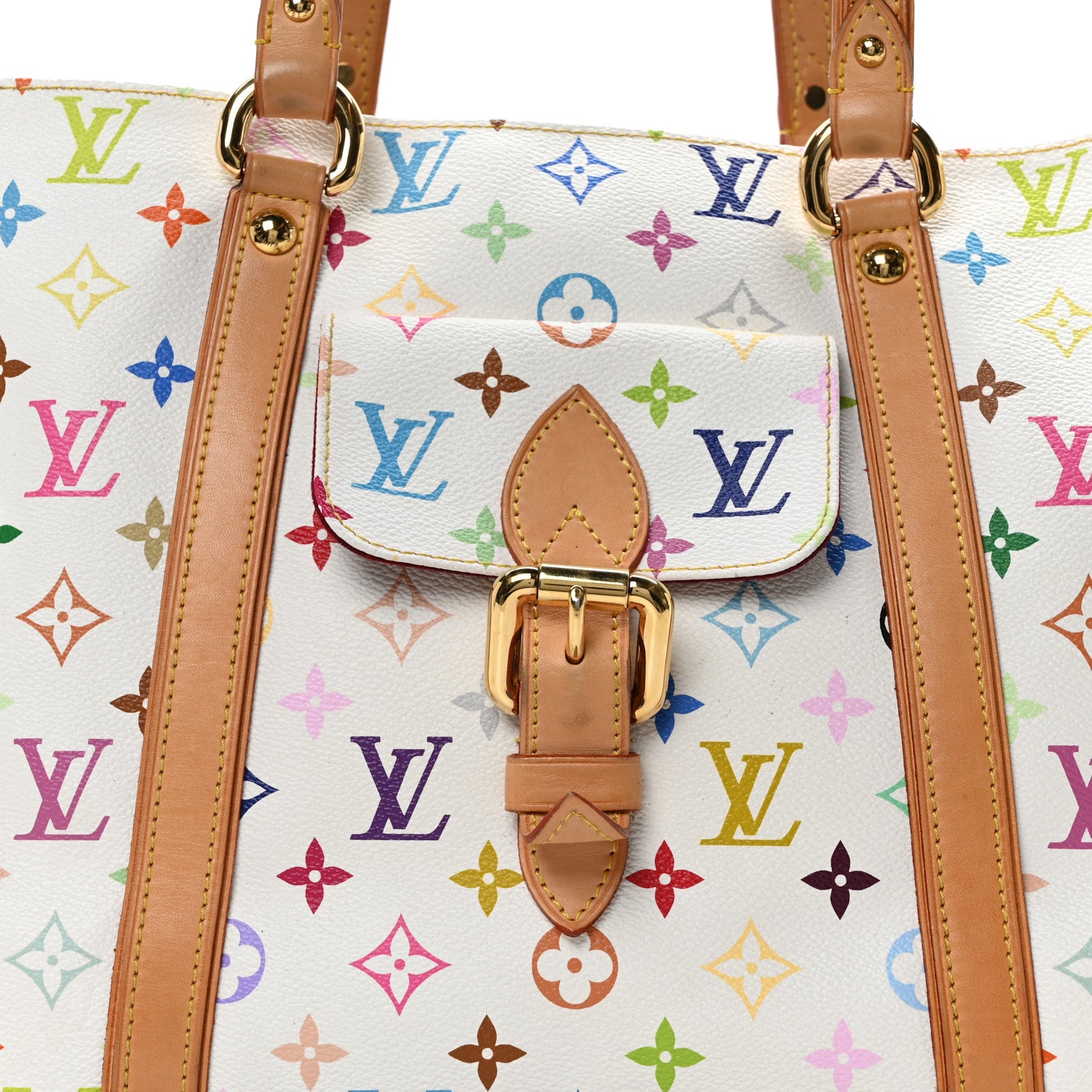 Louis Vuitton Monogram Multicolor Aurelia GM White 7 of 9
