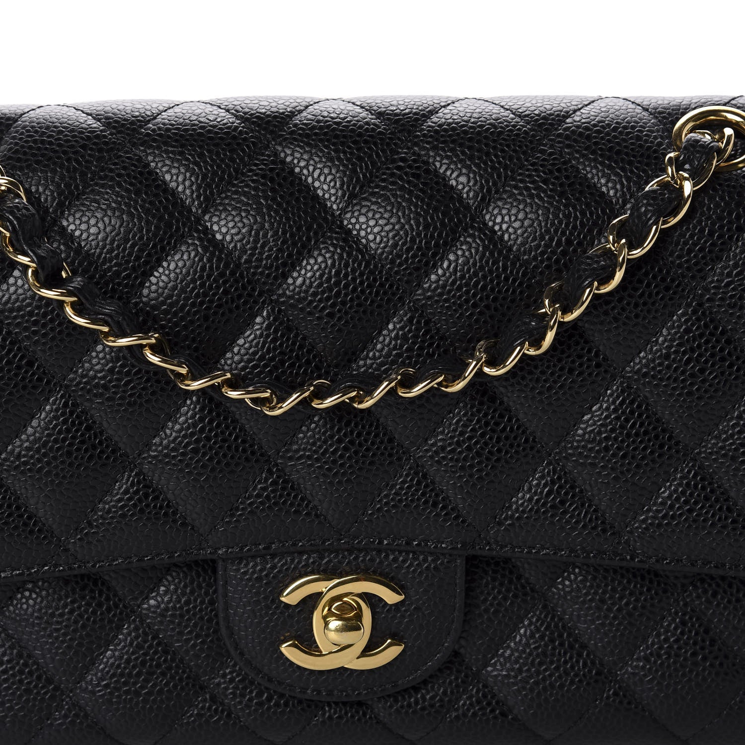 Chanel Caviar Quilted Medium Double Flap Black 11 of 12