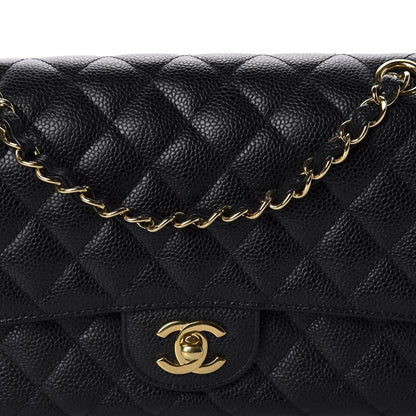 Chanel Caviar Quilted Medium Double Flap Black 11 of 12