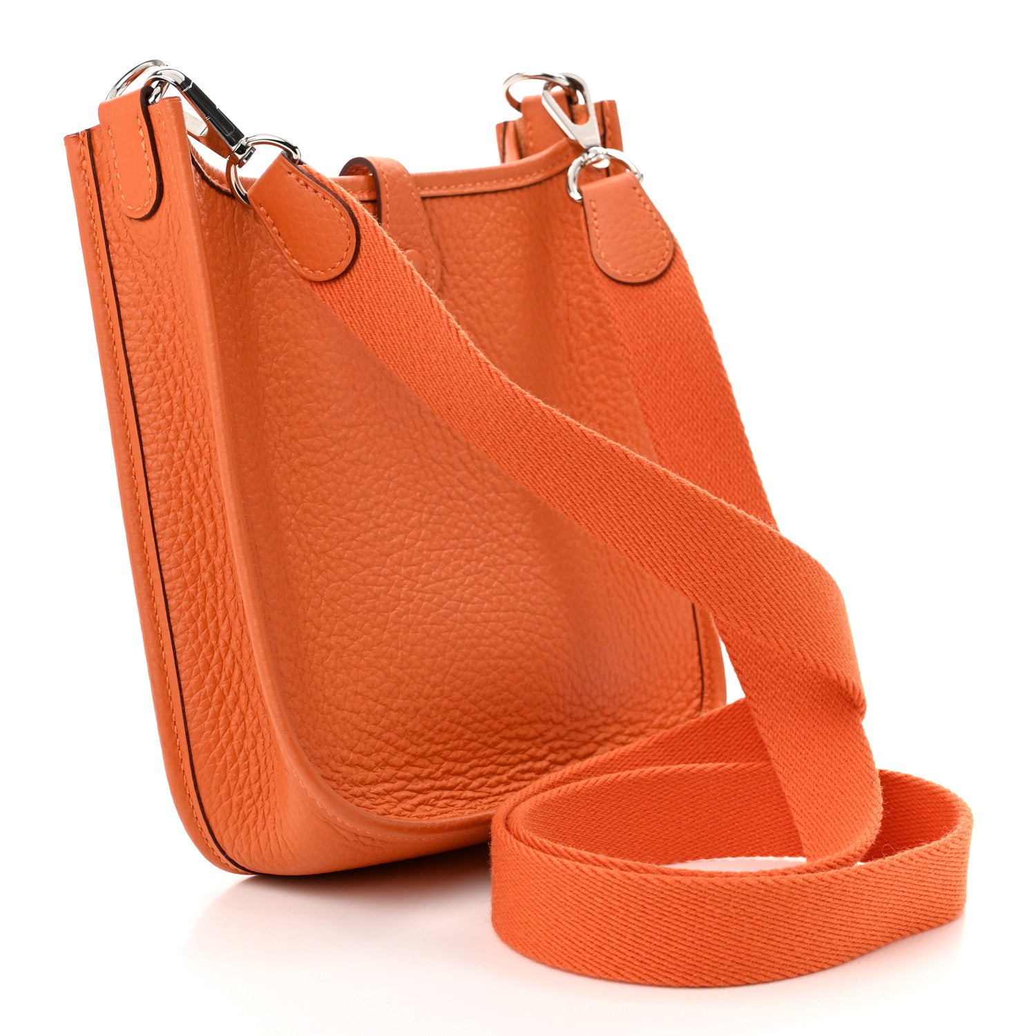 Hermes Taurillon Clemence Evelyne TPM Orange 3 of 12