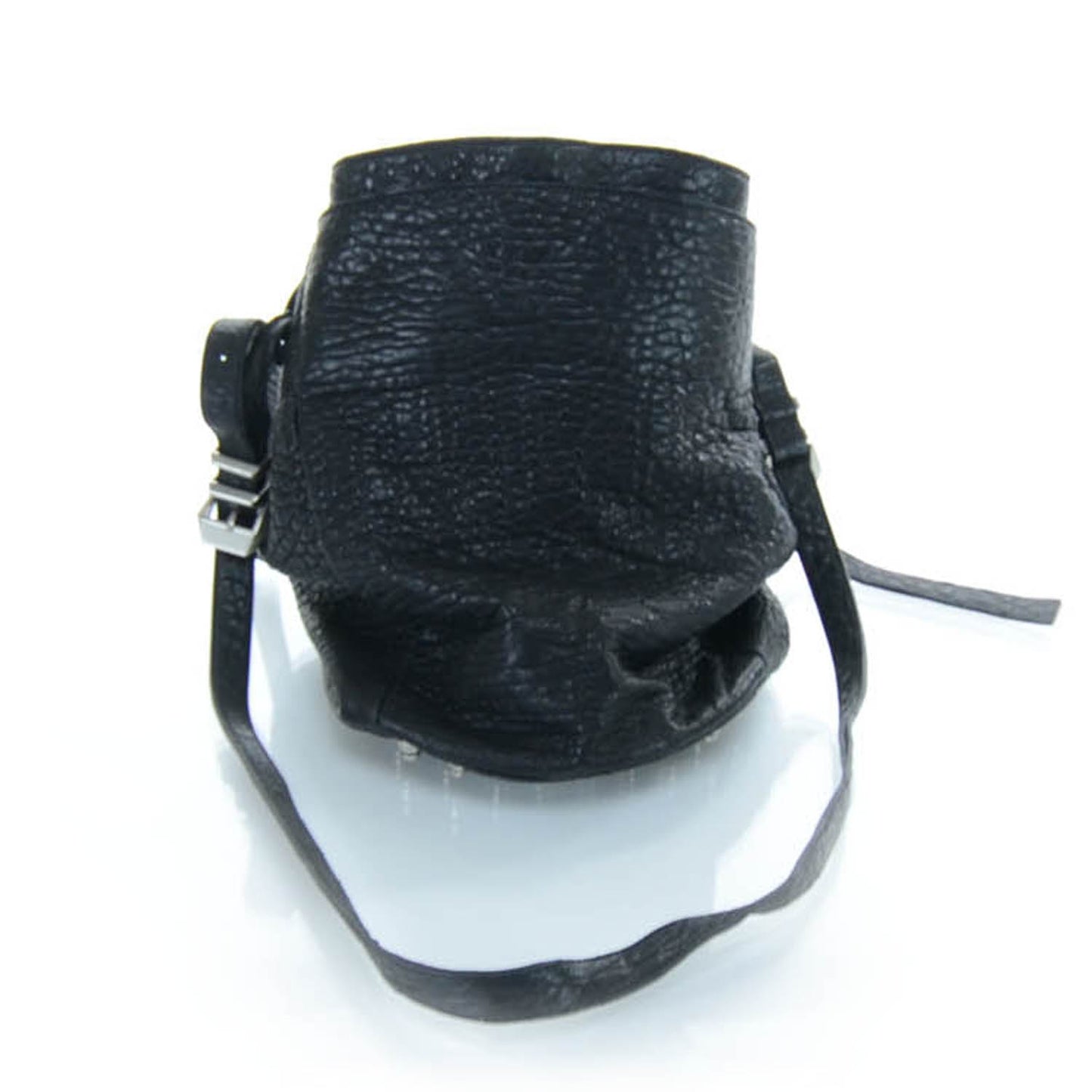 Leather Diego Bucket Bag Black
