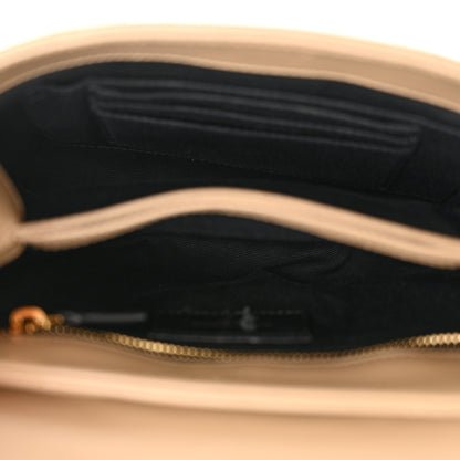 Saint Laurent Calfskin Y Quilted Monogram Toy Loulou Crossbody Bag Latte 5 of 16