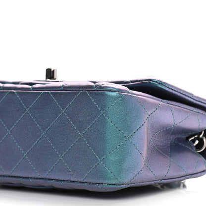 Chanel Iridescent Lambskin Quilted Mini Rectangular Flap Turquoise 10 of 12