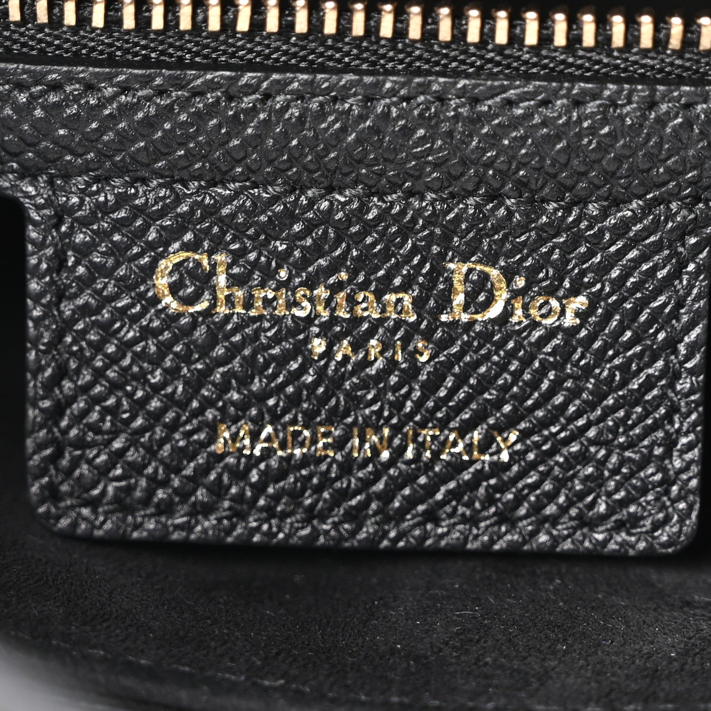 Grained Calfskin Saddle Bag With Strap Black