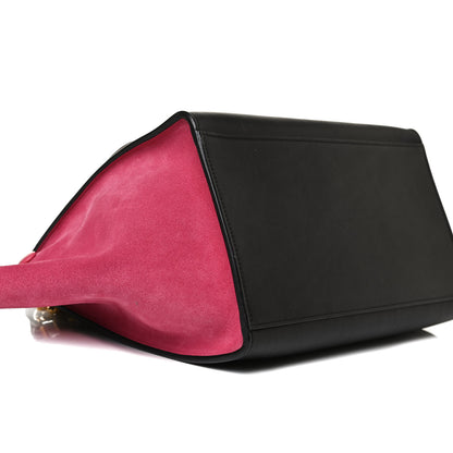 Celine Smooth Calfskin Suede Small Tri-Color Trapeze Pink 12 of 17