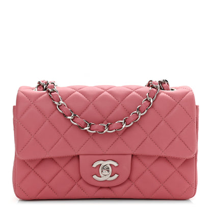 Chanel Lambskin Quilted Mini Rectangular Flap Pink 1 of 11