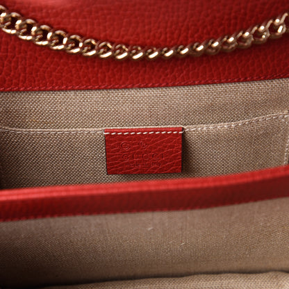 Gucci Dollar Calfskin Small Interlocking G Shoulder Bag Red 8 of 10