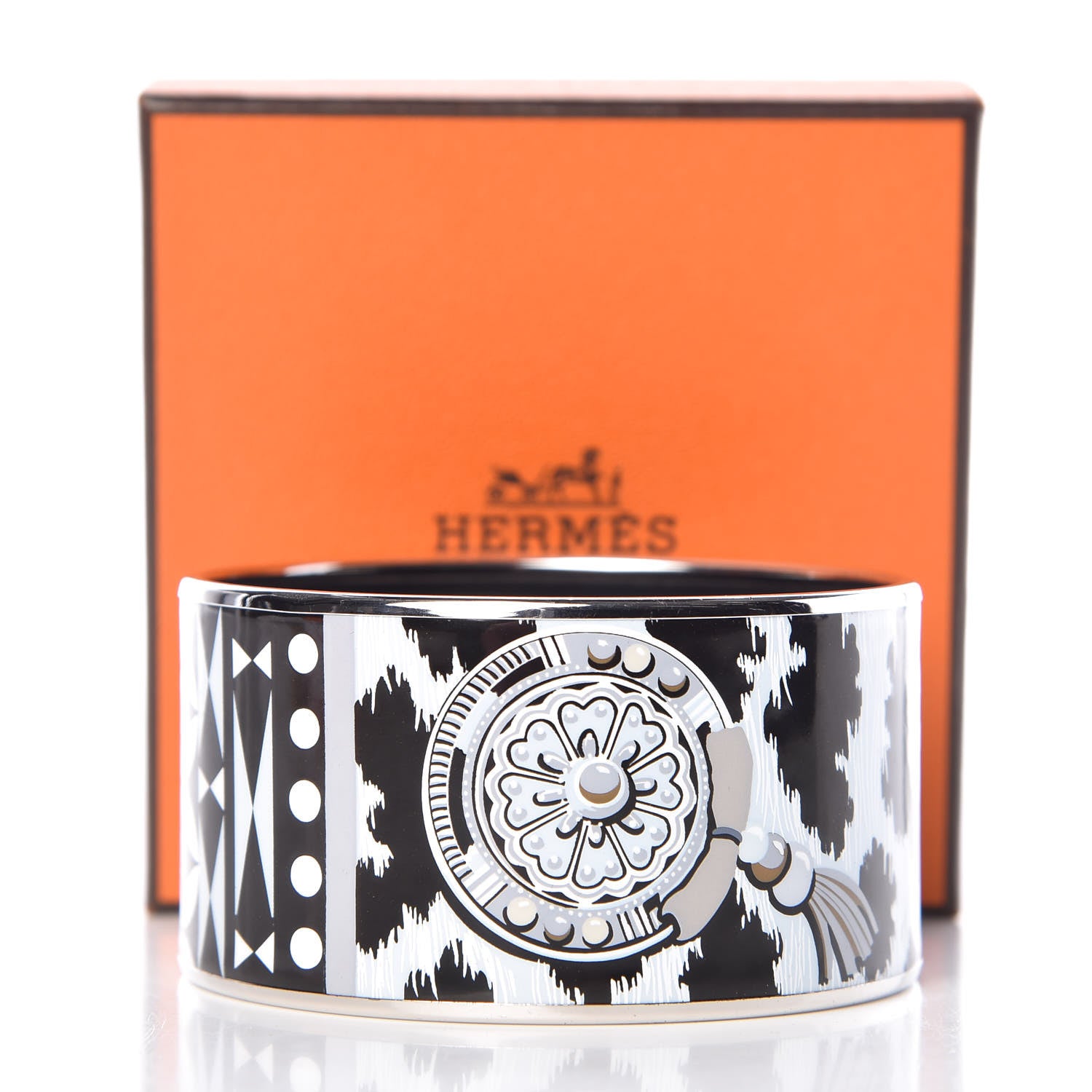 Hermes Enamel Printed Extra Wide Bracelet 70 6 of 6