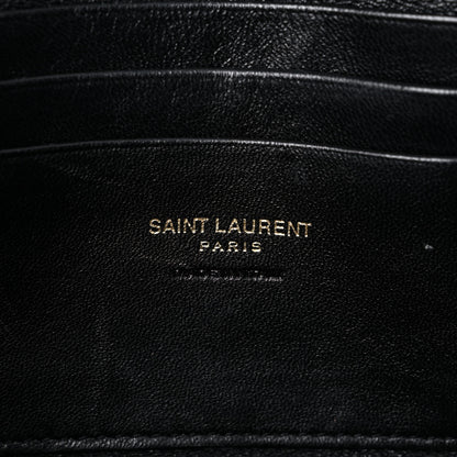 Saint Laurent Canvas Calfskin Leopard Print Monogram Mini Lou Camera Bag Brown 6 of 11