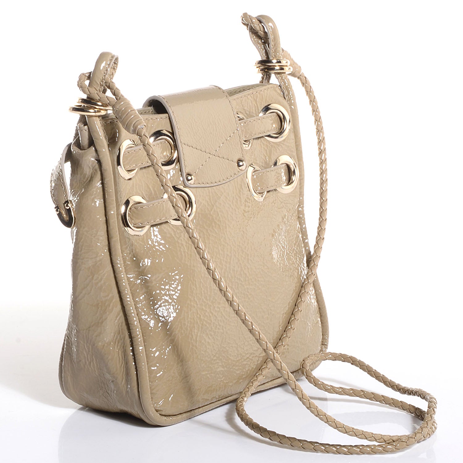Jimmy Choo Patent Crossbody Flap Bag Nude 3 of 7