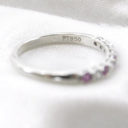 Tiffany Platinum Diamond Pink Sapphire Ring 6 2 of 5
