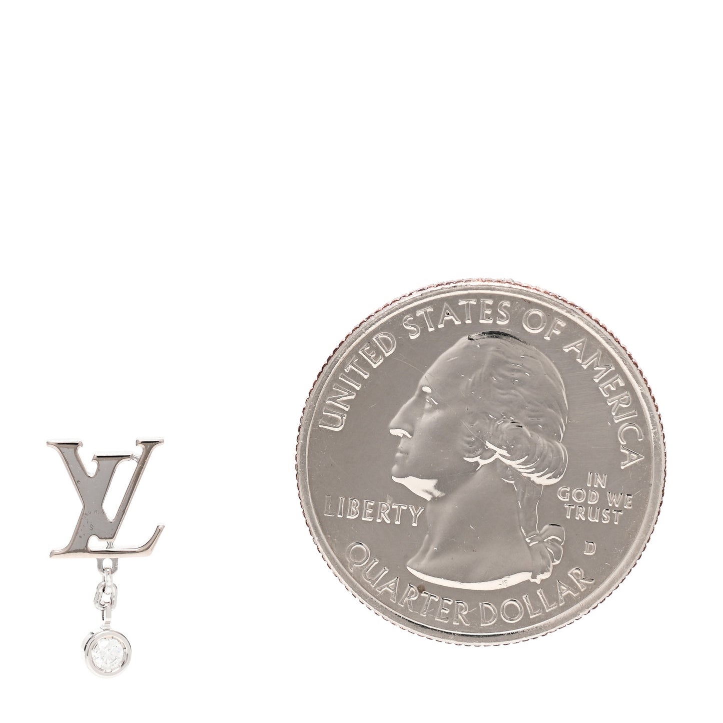 18K White Gold Diamond Idylle Blossom LV Stud Single Earring
