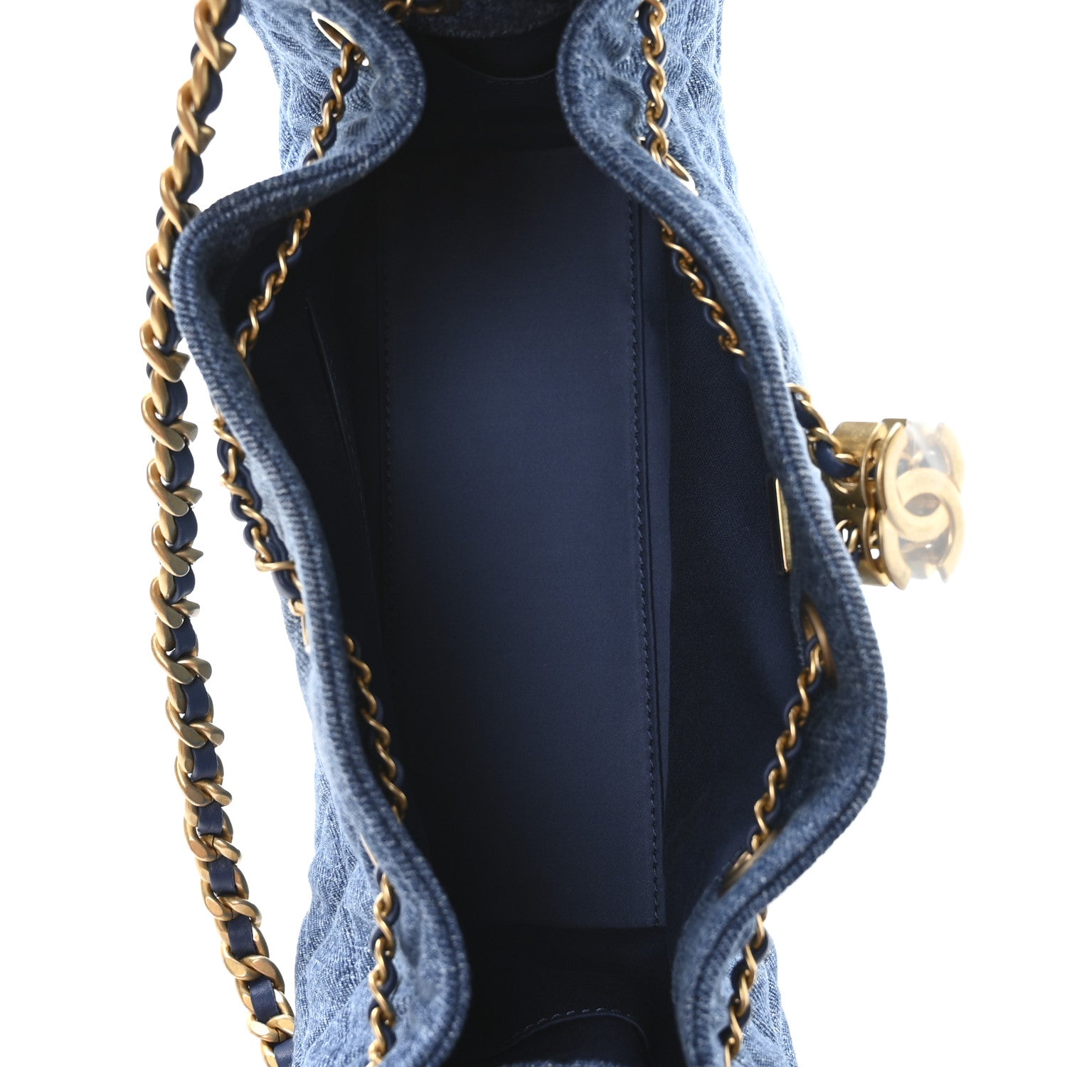 Chanel Washed Denim Quilted Mini Chanel 25 Handbag Blue 2 of 22