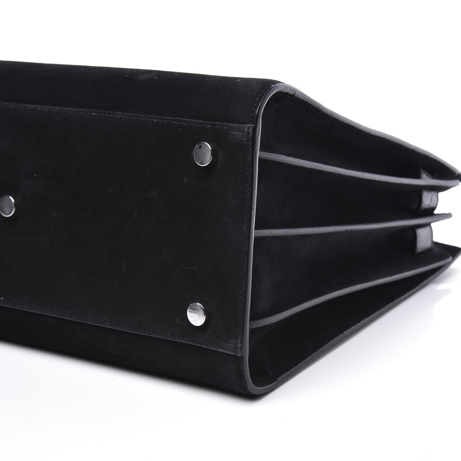 Saint Laurent Suede Crocodile Embossed Small Sac De Jour Black 7 of 15