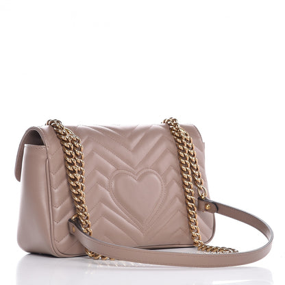 Gucci Calfskin Matelasse Small GG Marmont Shoulder Bag Porcelain Rose 3 of 7