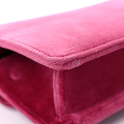 Gucci Velvet Crystal Square G Shoulder Bag Light Raspberry Rose 11 of 16