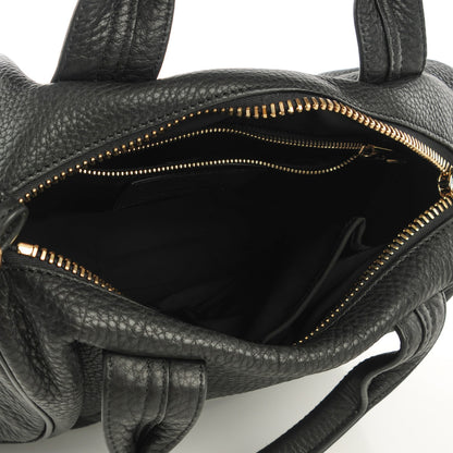 Alexander Wang Pebbled Lambskin Rocco Soft Black Pale Gold Hardware 5 of 7