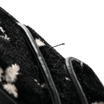 Louis Vuitton Velvet Monogram Jumbo Flatform Mule Sandals 36.5 Black White 9 of 11