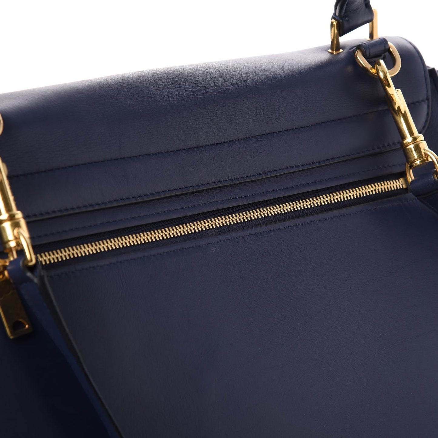 Palmelato Calfskin Medium Trapeze Ink Blue