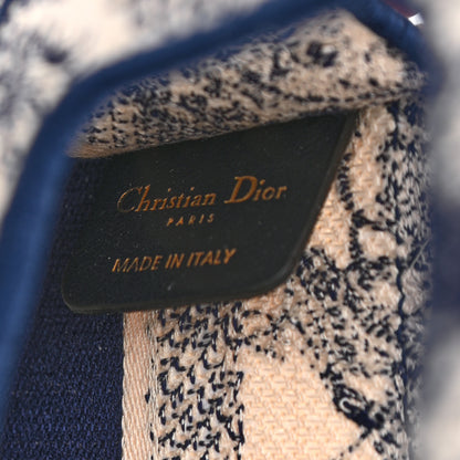 Christian Dior Canvas Embroidered Mini Toile De Jouy Book Tote Blue 6 of 10