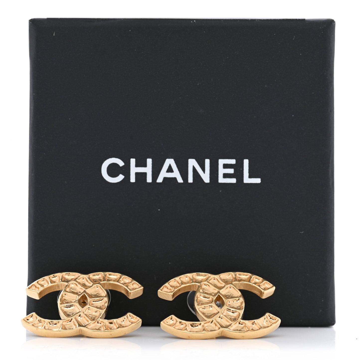 Metal Along The Nile CC Earrings Gold