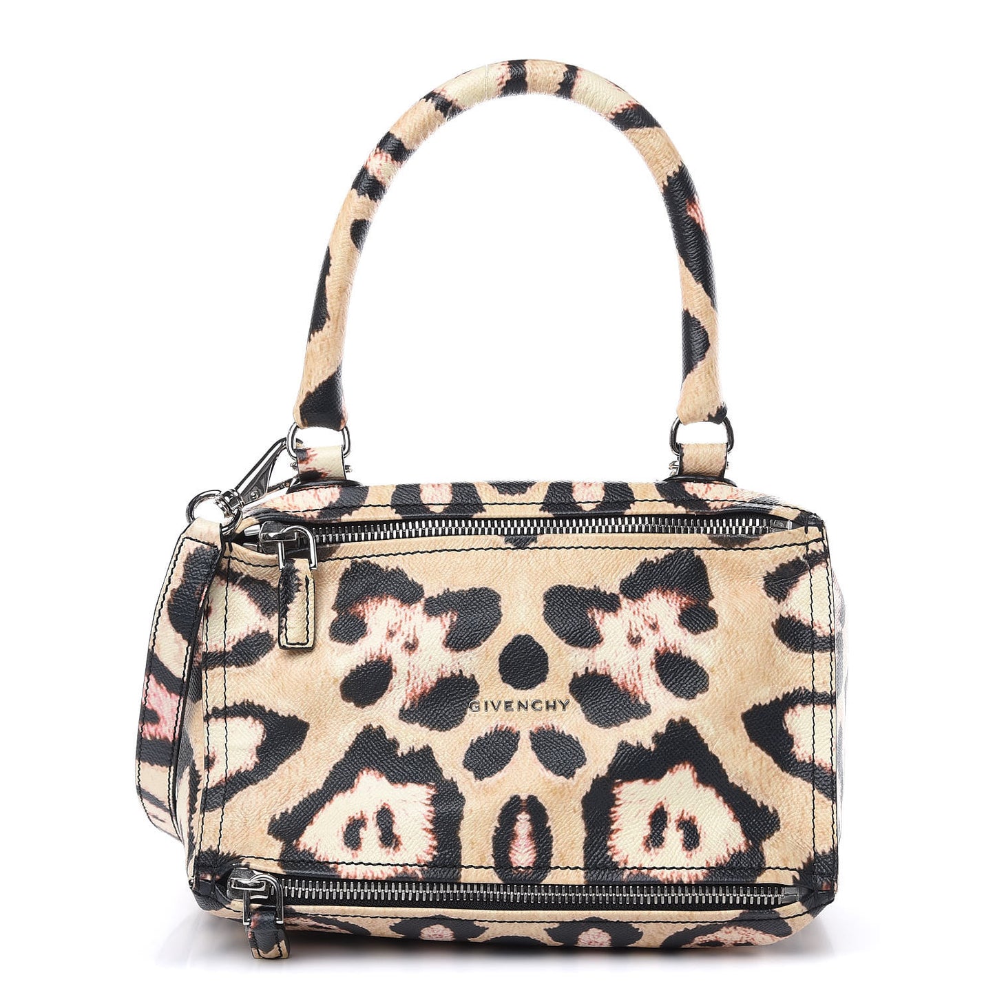 Calfskin Jaguar Print Small Pandora Multicolor