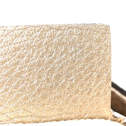 Gucci Metallic Pebbled Calfskin Medium Soho Chain Shoulder Bag Golden Beige 7 of 12