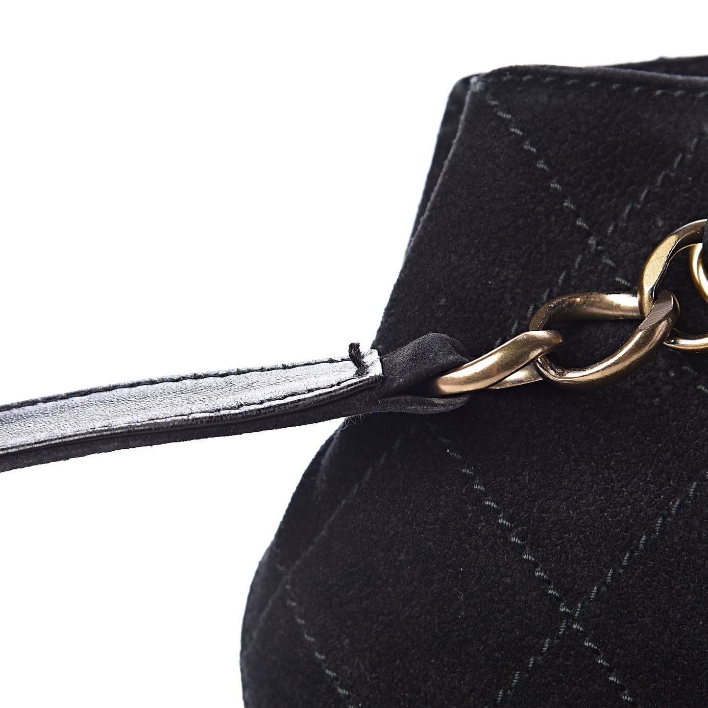 Iridescent Caviar Quilted Tote Black