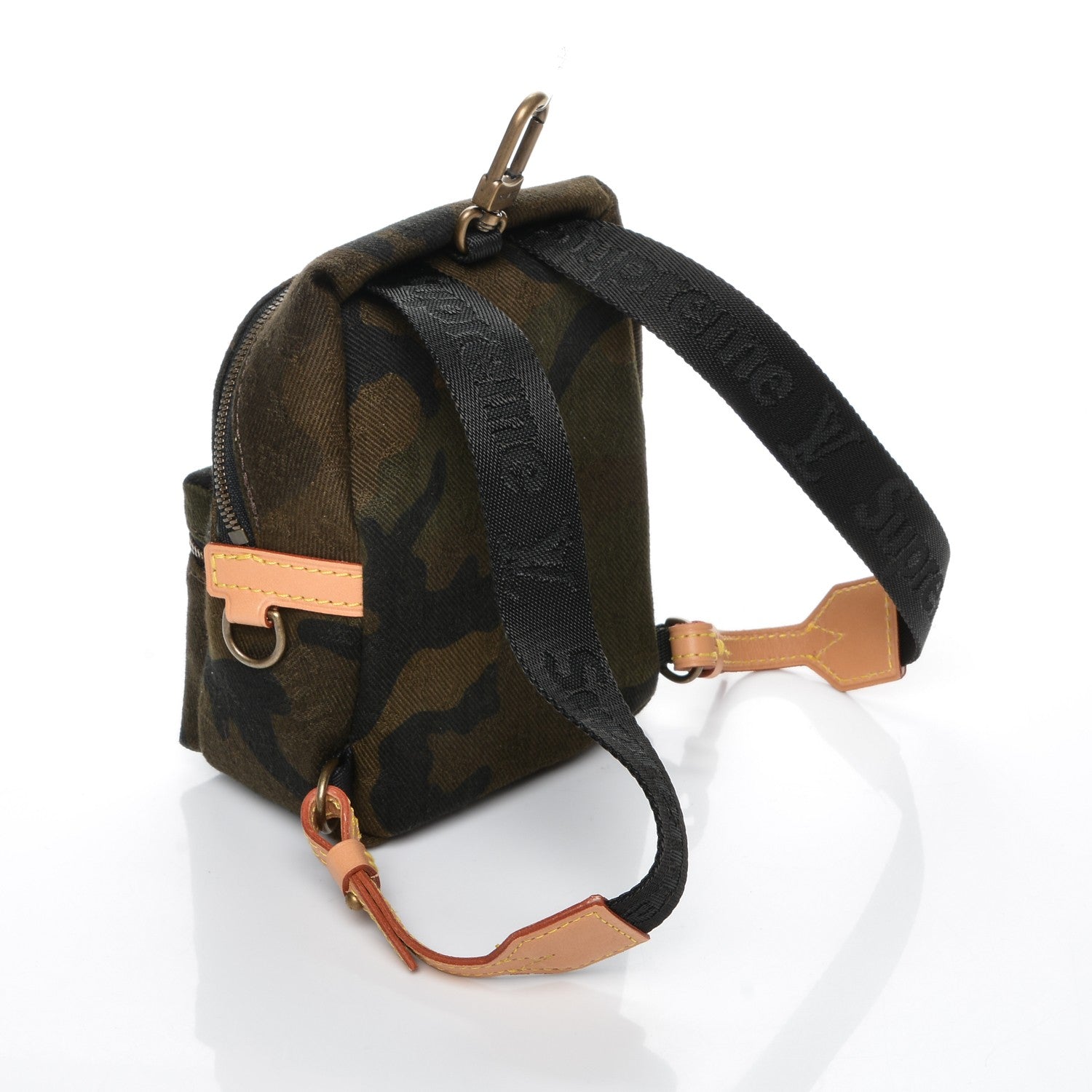 Louis Vuitton X SUPREME Camouflage Nano Apollo Backpack Bag Charm 3 of 9