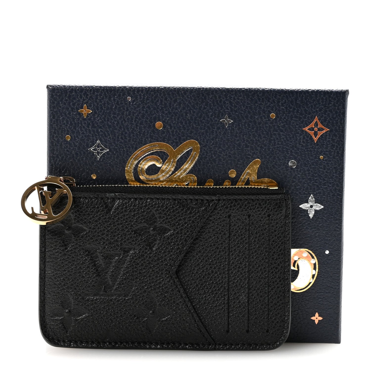 Louis Vuitton Empreinte Monogram Zipped Romy Card Holder Black 7 of 7