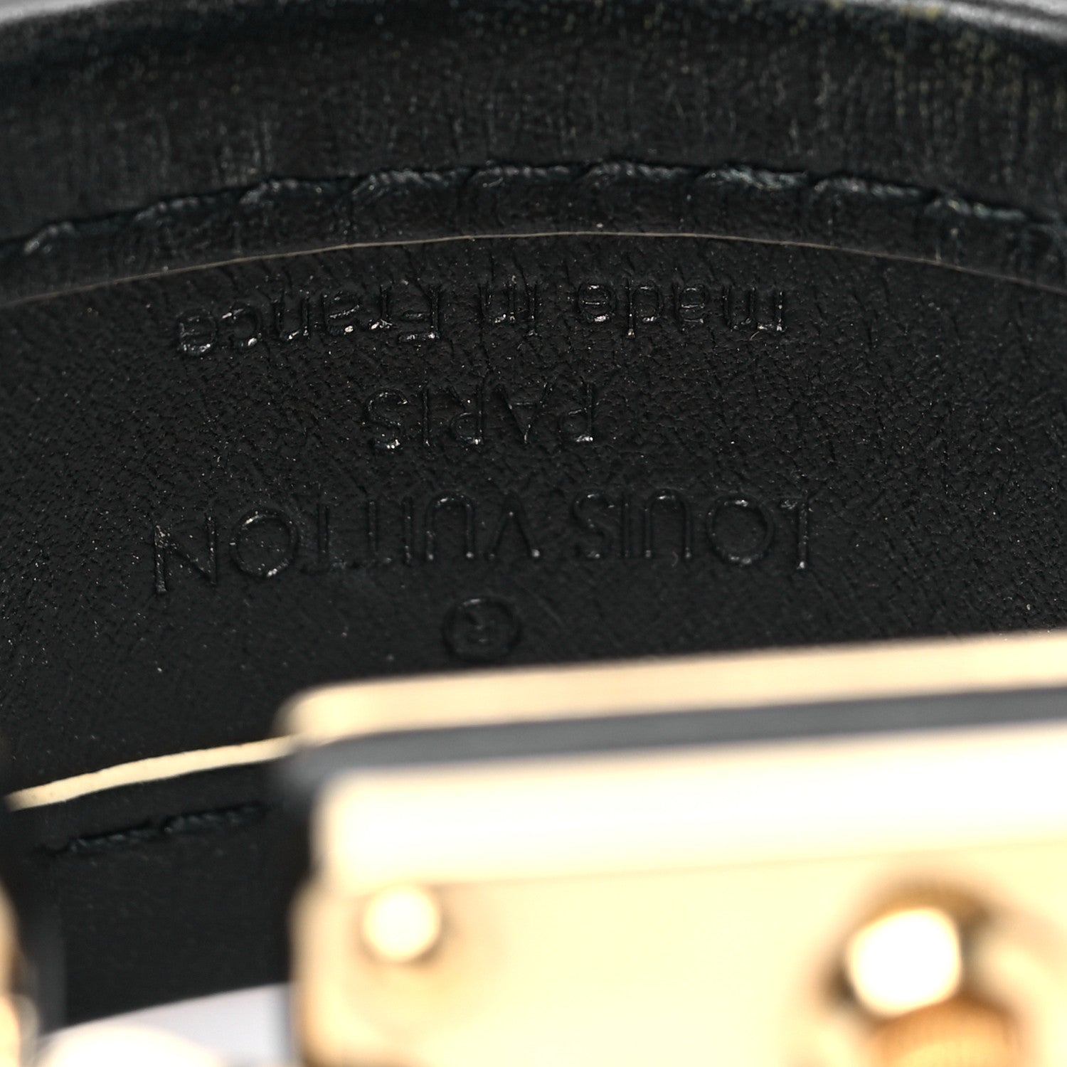 Louis Vuitton Chèvre Suhali S Lock Bracelet Small Black 4 of 4