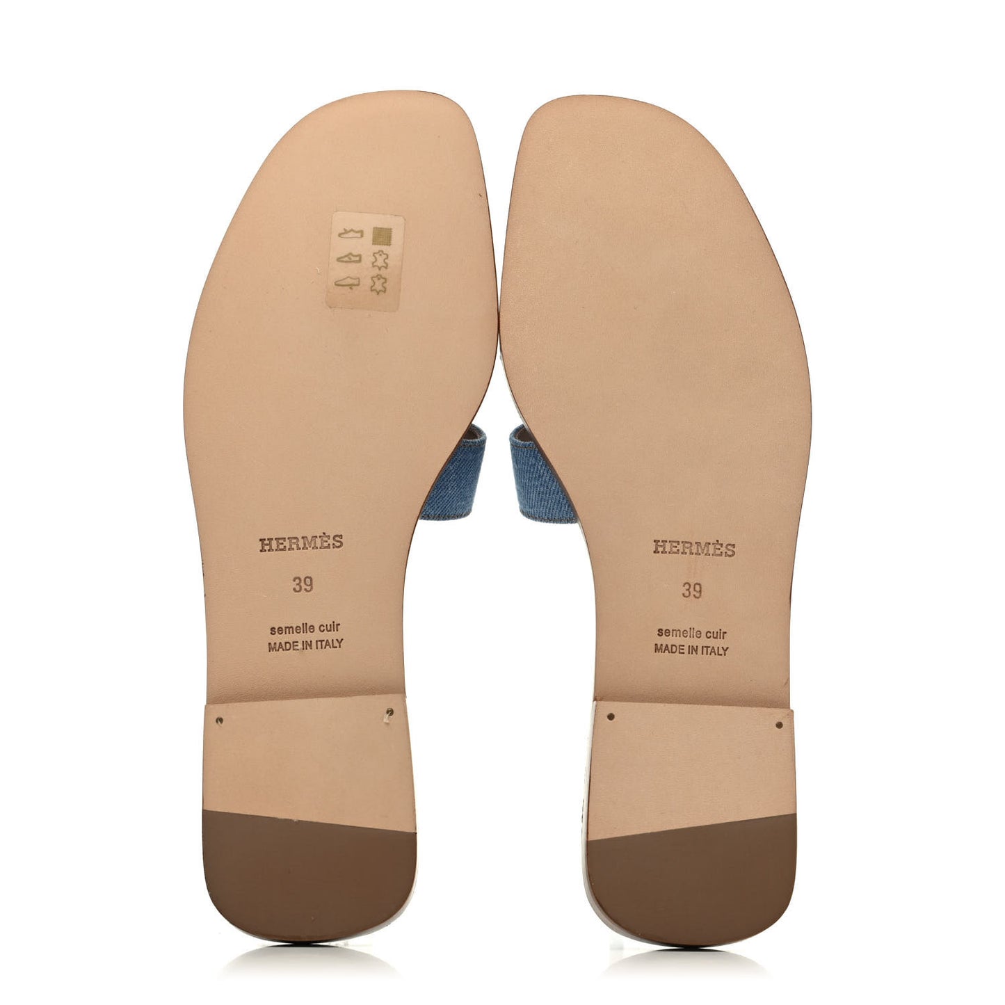 Denim Canvas Oran Sandals 39 Bleu Clair