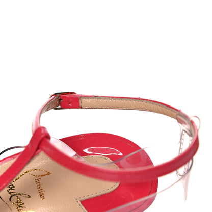 Christian Louboutin Patent PVC Nosy 100 Pumps 37.5 Begonia 10 of 14