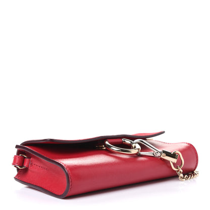 Chloe Suede Calfskin Mini Faye Shoulder Bag Tulip Red 3 of 4