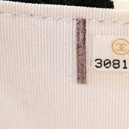 Chanel Calfskin Crochet Chanel 19 Wallet On Chain WOC White Black 8 of 12