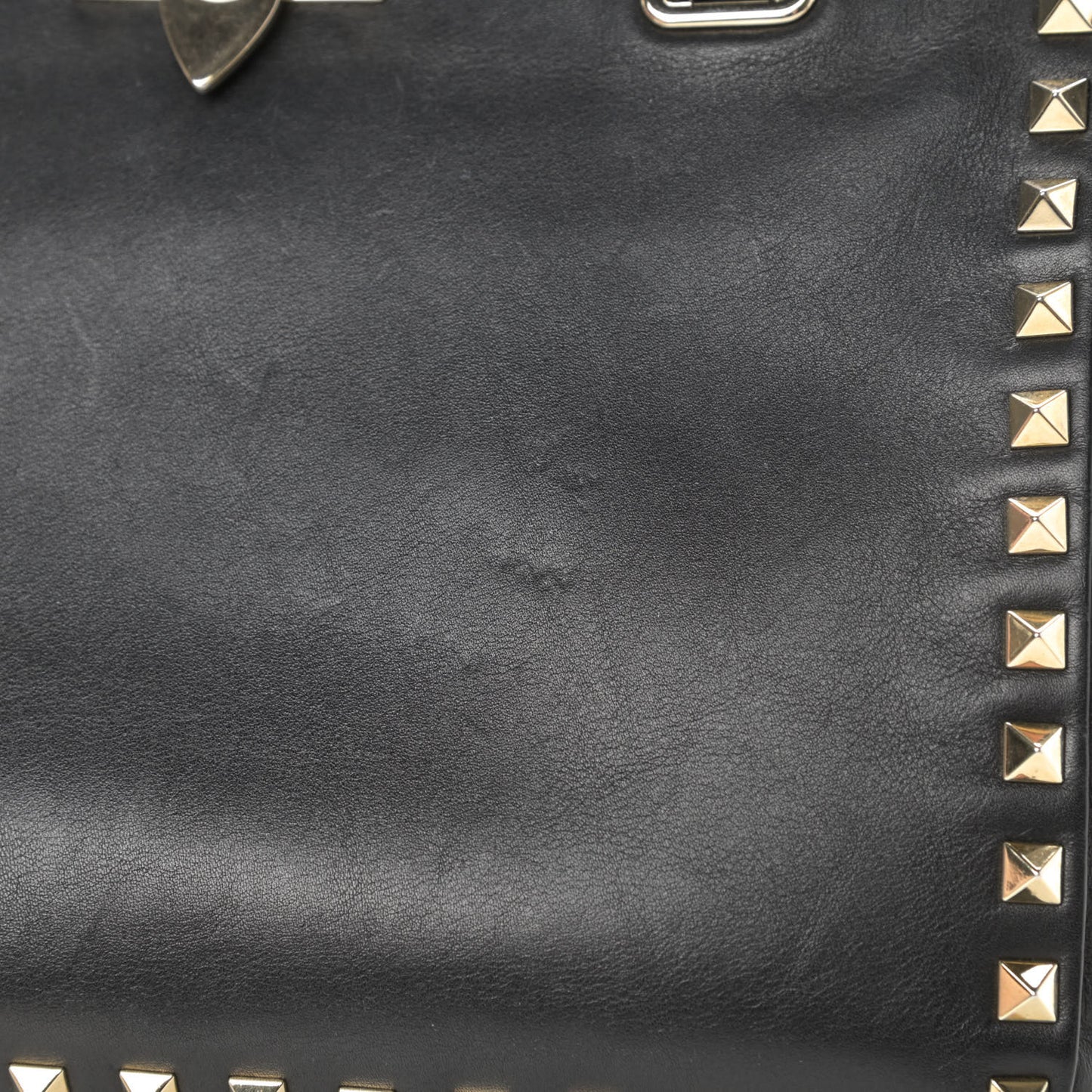 Vitello Small Rockstud Tote Black