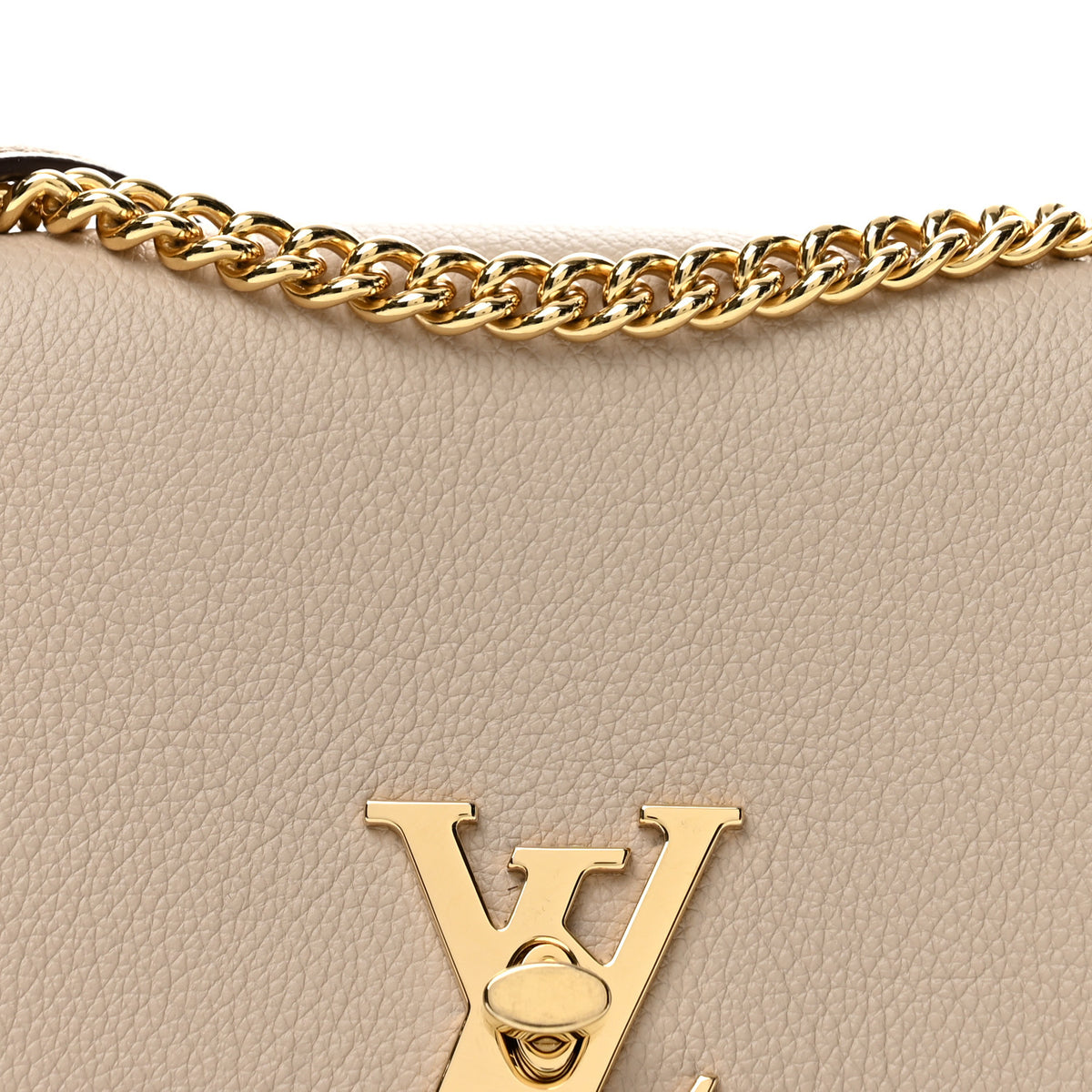 Soft Calfskin Mylockme Chain Bag BB Greige