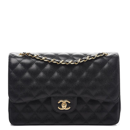 Chanel Caviar Quilted Jumbo Double Flap Black 1 of 8