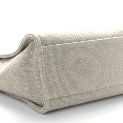 Chanel Mixed Fibers Calfskin Small Deauville Tote Light Grey 9 of 10