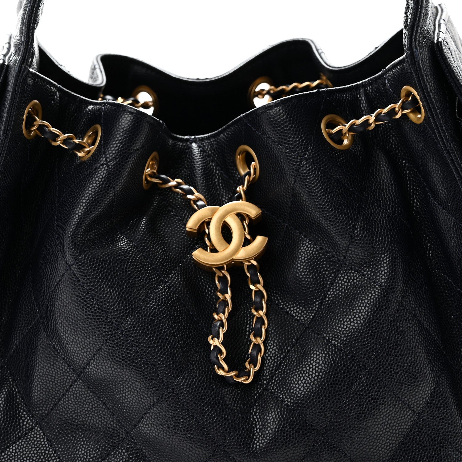 Chanel Caviar Quilted Small Chanel 25 Handbag Dark Navy 8 of 10