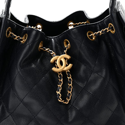 Chanel Caviar Quilted Small Chanel 25 Handbag Dark Navy 8 of 10